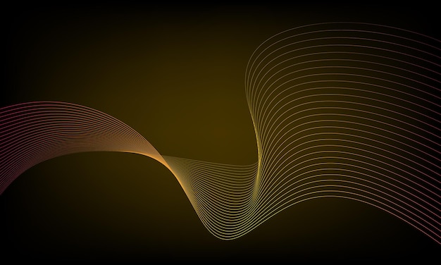 Stylized colorful wave line. Element for design.