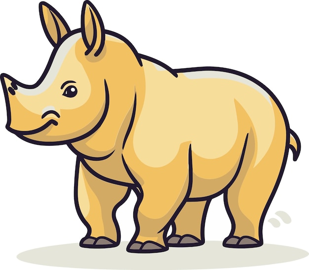 Stylized Rhino Vector DrawingGeometric Rhino Vector Illustration