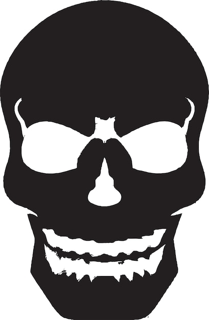 Stylized Skull Logo Icon Vector