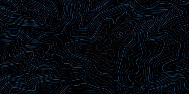 Vector the stylized topographic map dark color illustration