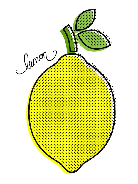 Stylized vector lemon