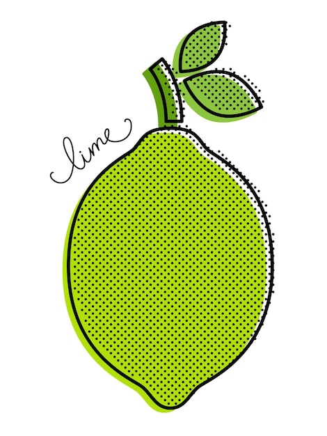 Stylized vector lime