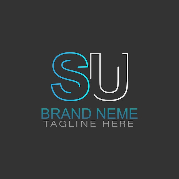 Vector su creative letter logo symbol