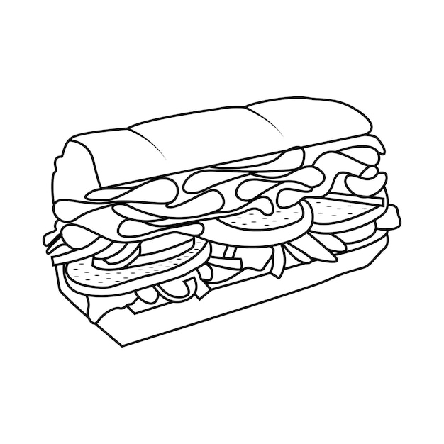 Sub Sandwich coloring pages