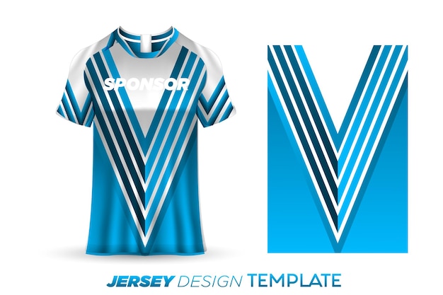 Sublimation jersey design soccer sports jersey template - sports jersey design sky blue background