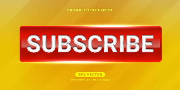 Subscribe text effect