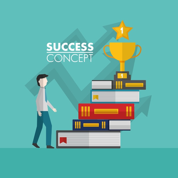 success concept winner card