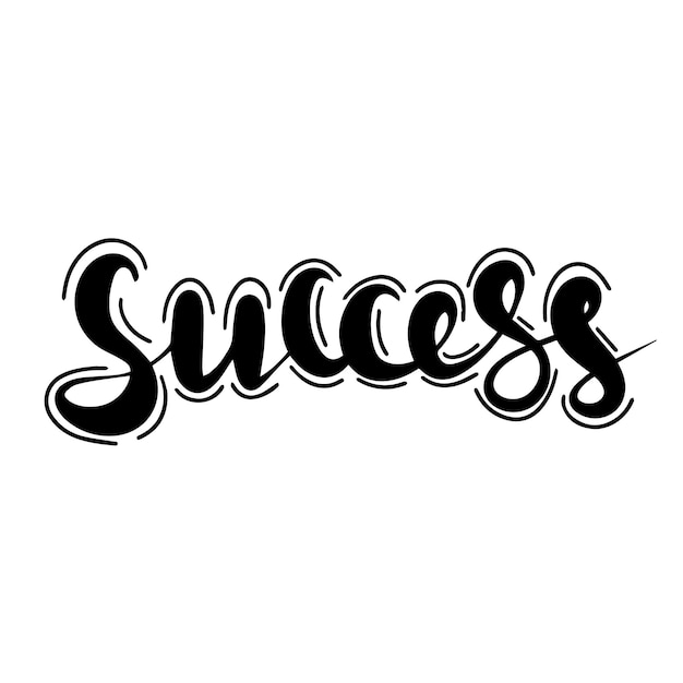 Success handwriting lettering Hand drawn phrases and quotes about work office team motivation