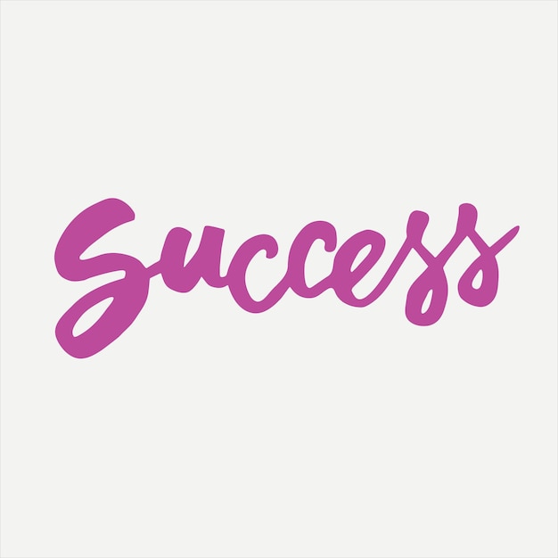 Success handwritten with a paintbrush word