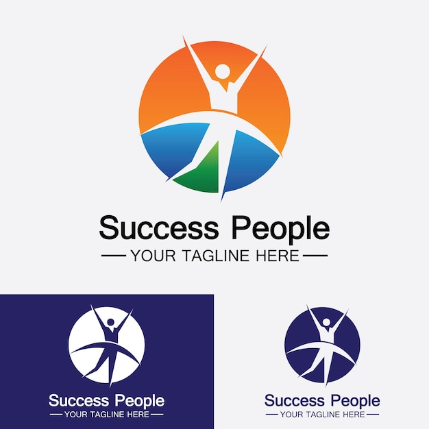 Success People Logo Vector  Design Template