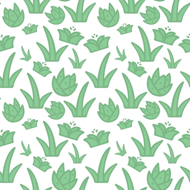 Succulents and cactus floral seamless pattern background