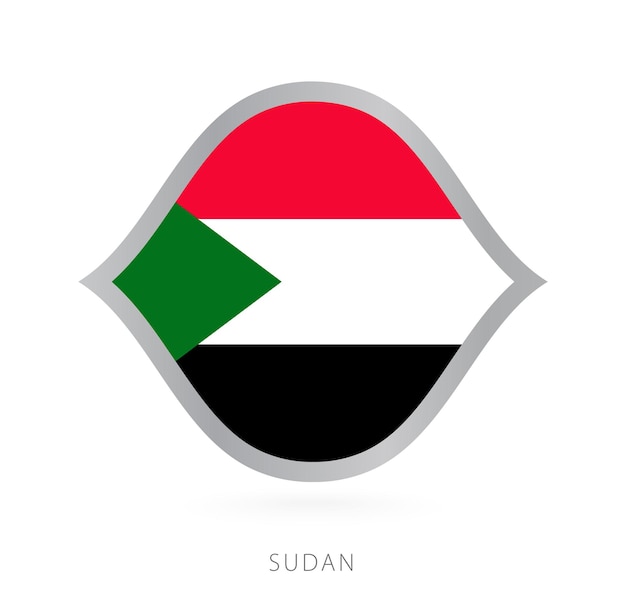 Sudan national team flag in style for international basketball competitions