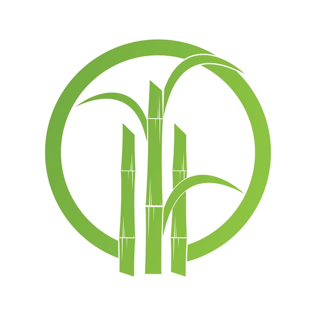 Sugar cane logo icon symbol vector illustration design template