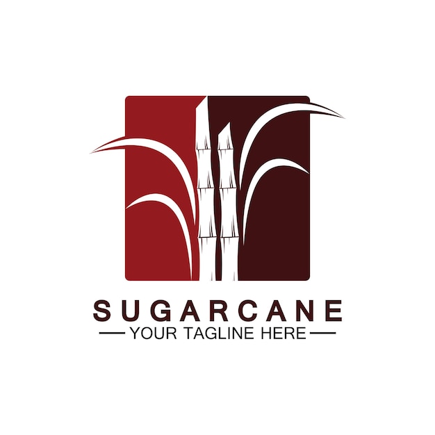 Sugar cane logo icon symbol vector illustration design template