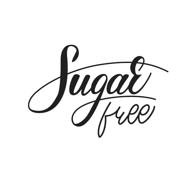 Sugar free lettering design