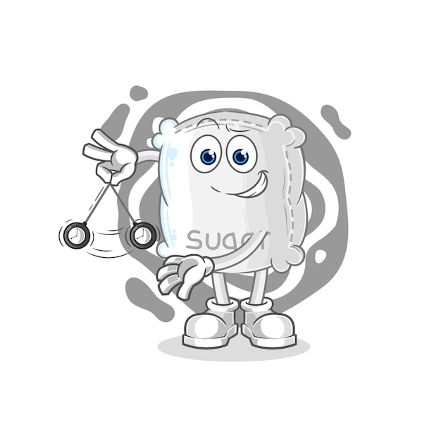 Sugar sack hypnotizing cartoon cartoon mascot vector