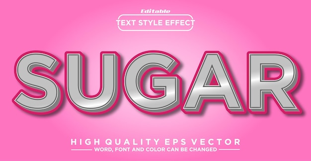 Sugar Text Effect Editable Text Style