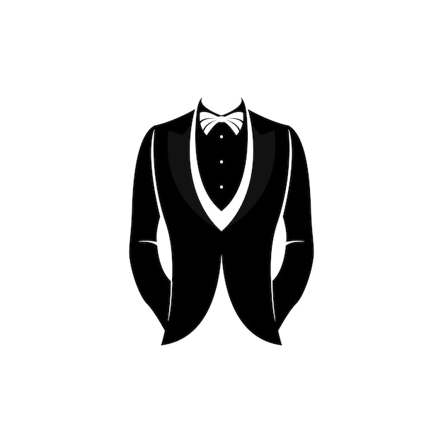 Suit bow tie vector design