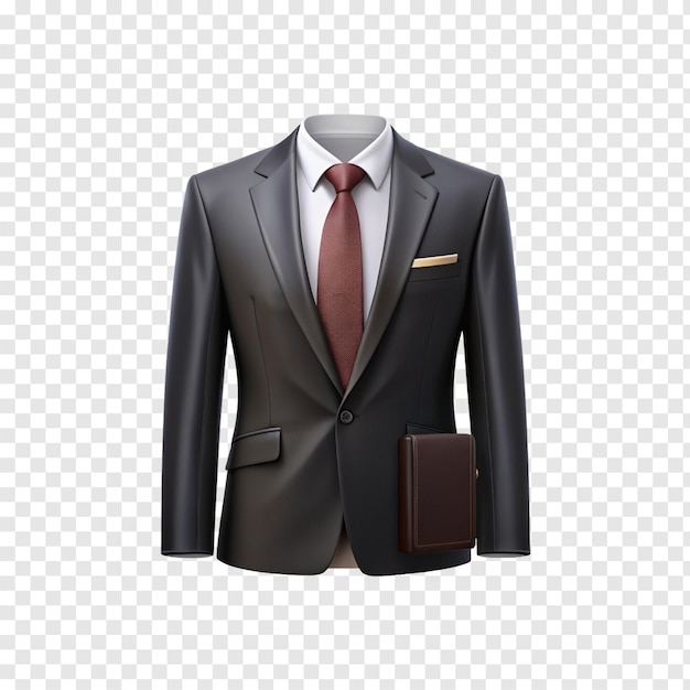 Vector a suit with a tie on it and a brown belt