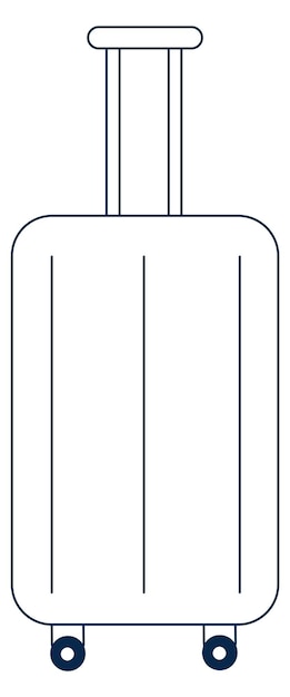 Suitcase line icon Rolled travel bag symbol