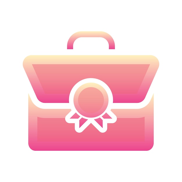 Suitcase medal logo gradient design template icon element