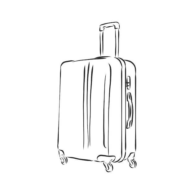 Suitcase Travel Vector illustration doodle style suitcase vector sketch illustration