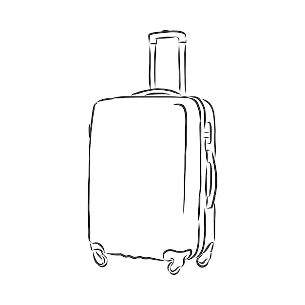 Suitcase Travel Vector illustration doodle style suitcase vector sketch illustration