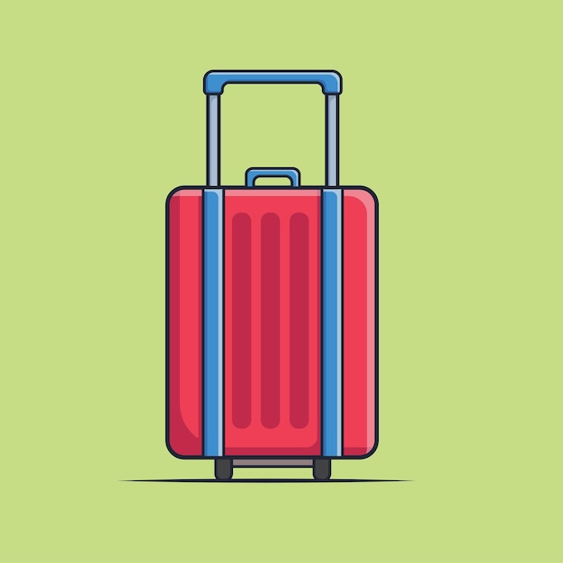 Suitcase For Traveling Illustration, Vector, Icon, Design