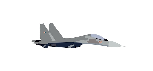 Vector sukhoi su30 fighter plane vector illustration