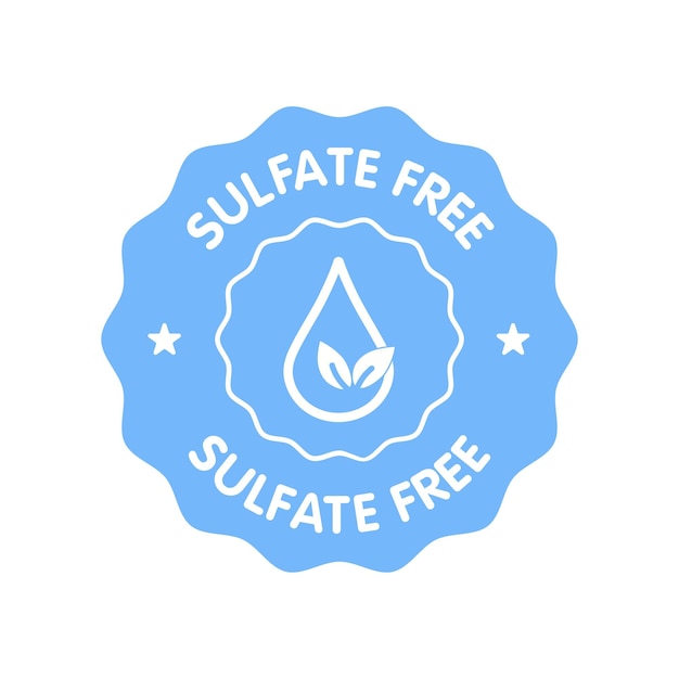 Sulfate free icon Symbol for personal care products Vector