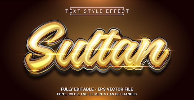 Sultan Text Style Effect Editable Graphic Text Template