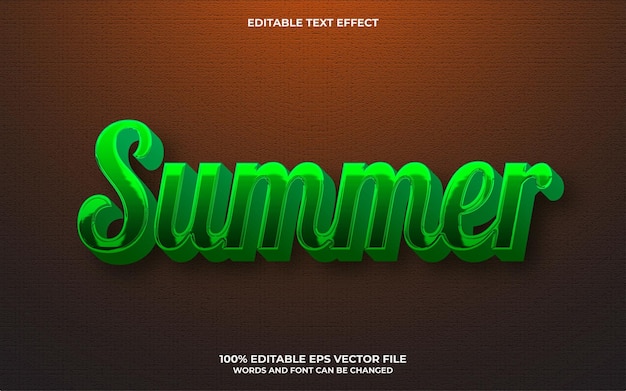 Summer 3d text effect