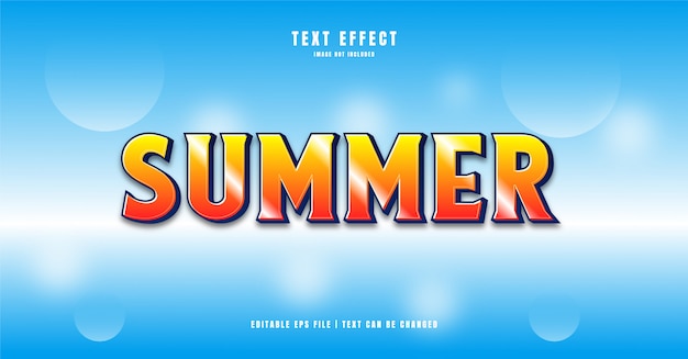 Summer 3D Text Effect