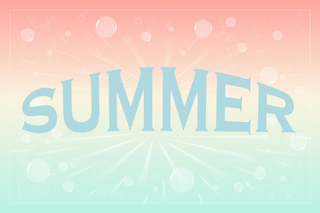 summer background with gradient with bubbles