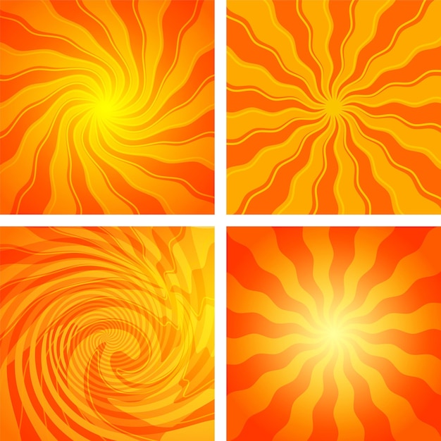 Summer background with orange yellow rays summer sun hot swirl with space for your message Vector illustration EPS 10 for design element presentation brochure layout page packing label