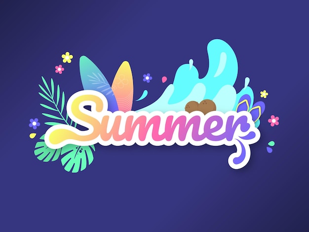 summer banner illustration Fun poster