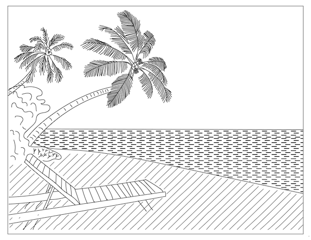 Summer Beach Coloring Pages And Symbols