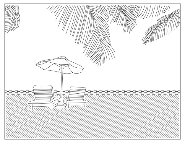 Summer Beach Coloring Pages And Symbols