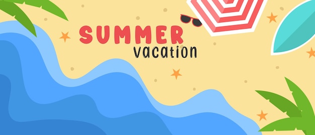 Summer beach element isolated design vector illustration