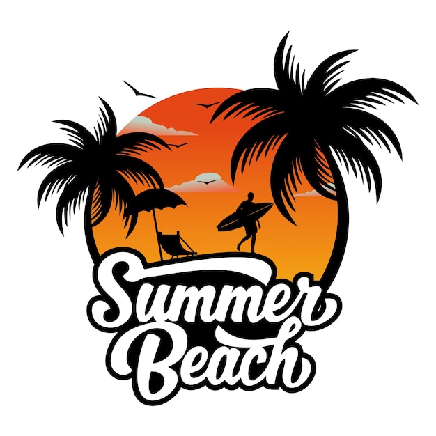 summer beach logo