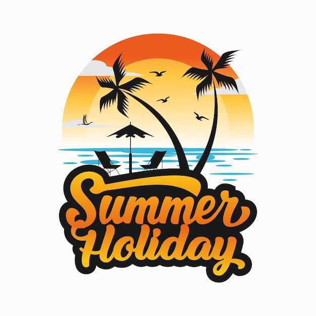 Summer beach logo