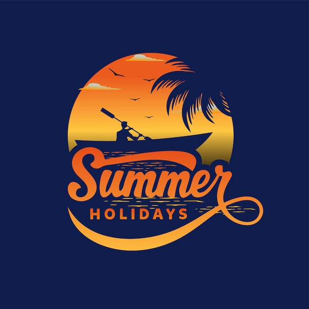 Summer beach logo