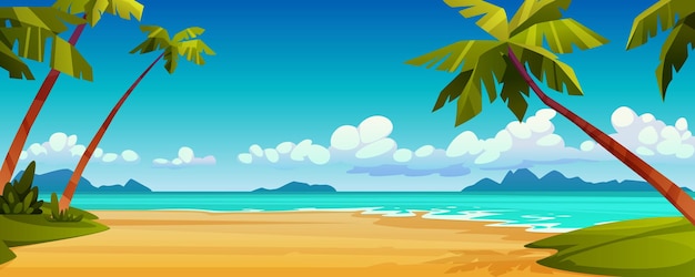 Summer beach seashore tropical landscape scenery