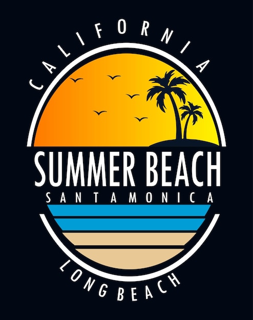 Summer Beach Slogan tee graphic typography for print ilustration t shirt vector art vintage premium vector