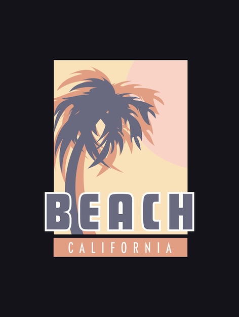 Summer and Beach Vector Graphics T-shirt Design Print Template