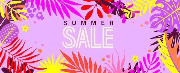 Summer bright sale banner for 2021 hot season