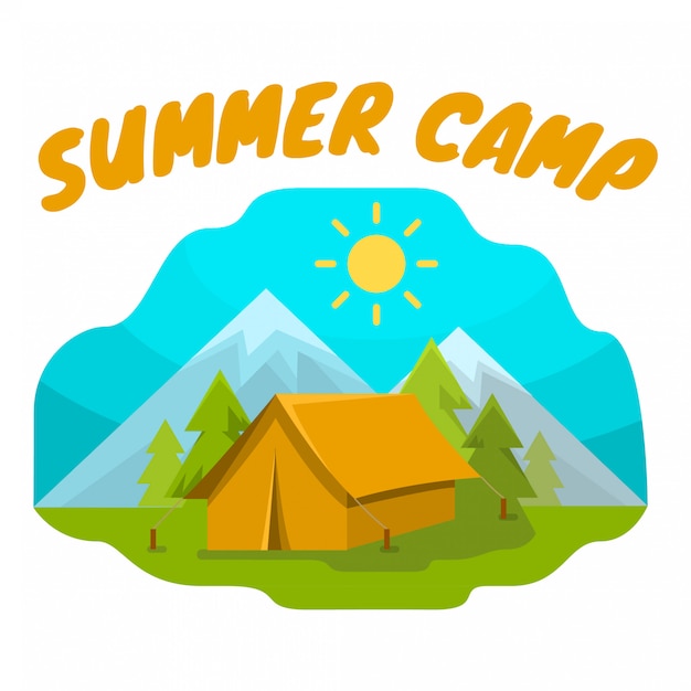 Summer Camp Tent Illustration