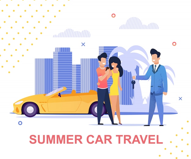 Summer Car Travel and Carsharing Service Banner