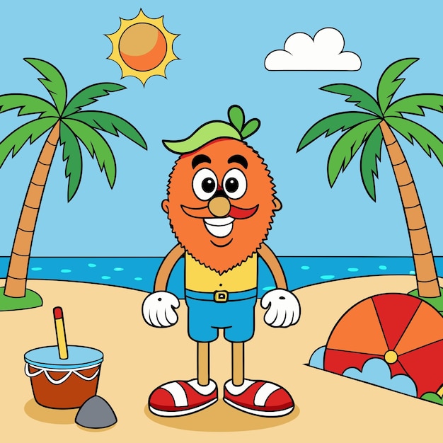 Summer Cartoon Clip Art Vector Illustration Design