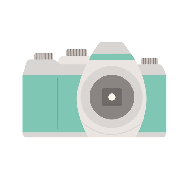 Summer colorful camera flat design vector illustration